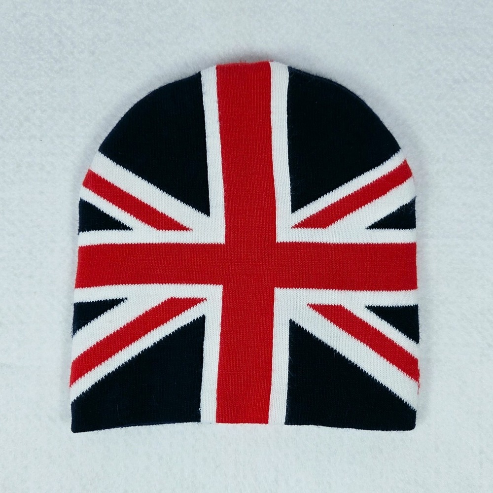 Robin Ruth United Kingdom Union Jack Flag Beanie Hat Knit Cap